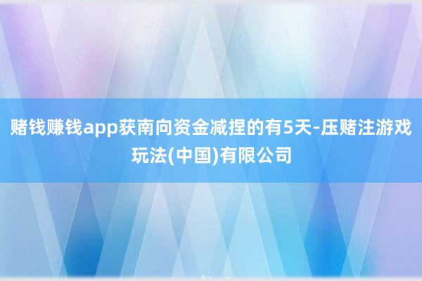 赌钱赚钱app获南向资金减捏的有5天-压赌注游戏玩法(中国)有限公司