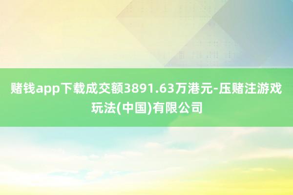 赌钱app下载成交额3891.63万港元-压赌注游戏玩法(中国)有限公司