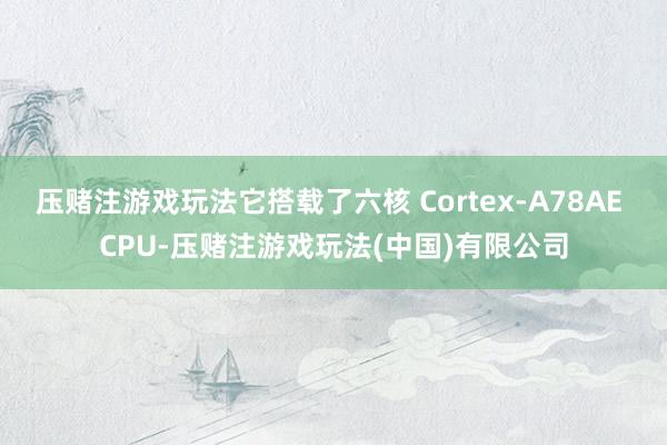 压赌注游戏玩法它搭载了六核 Cortex-A78AE CPU-压赌注游戏玩法(中国)有限公司